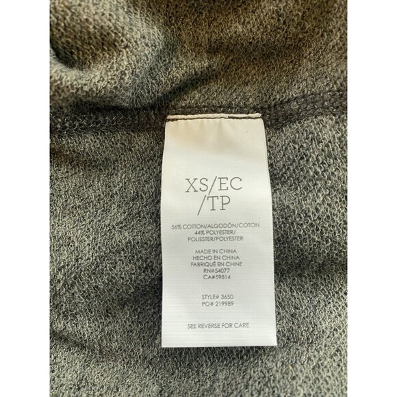 Cabi 3650 Put On Dress XS Gray Sweatshirt Gathered Waist Stretch Pullover 85 - Picture 11 of 11